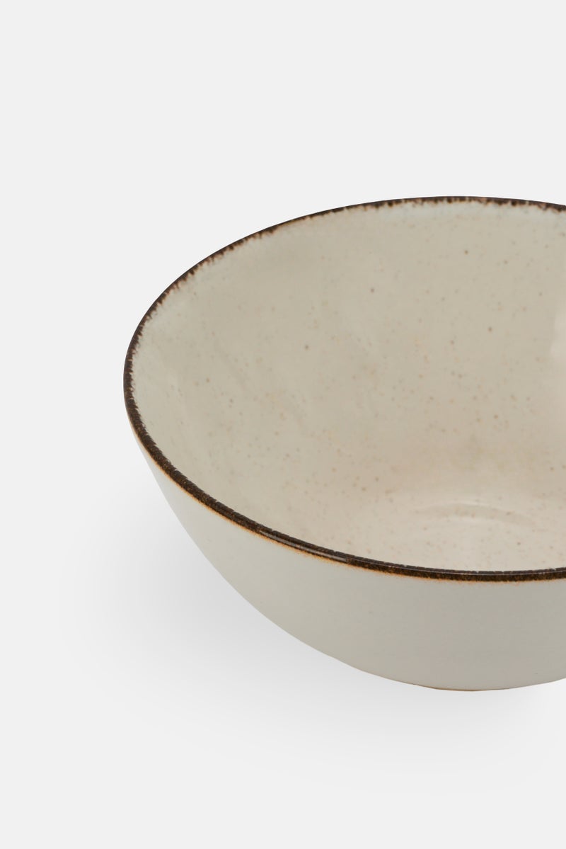 Muy Mucho Stoneware Bowl, White - Image 3