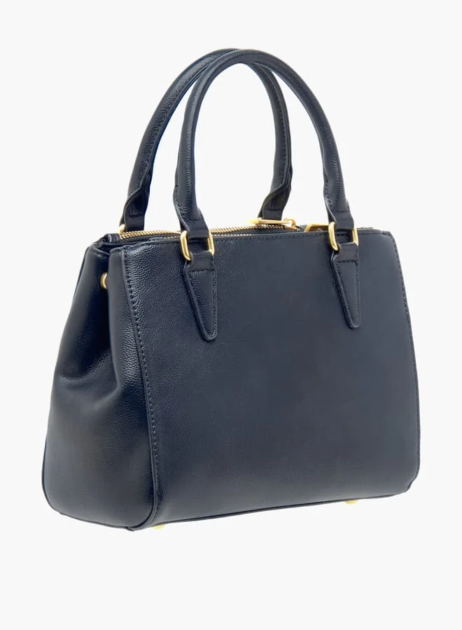 Flora Bella By Shoexpress Women Logo Detail Tote Bag with Handles and Zip Closure
