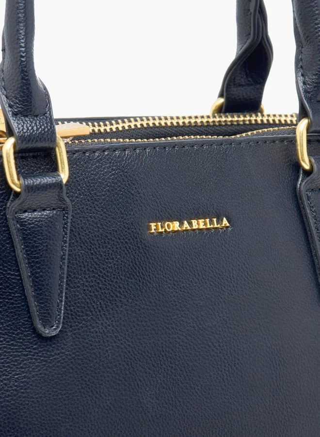 Flora Bella By Shoexpress Women Logo Detail Tote Bag with Handles and Zip Closure