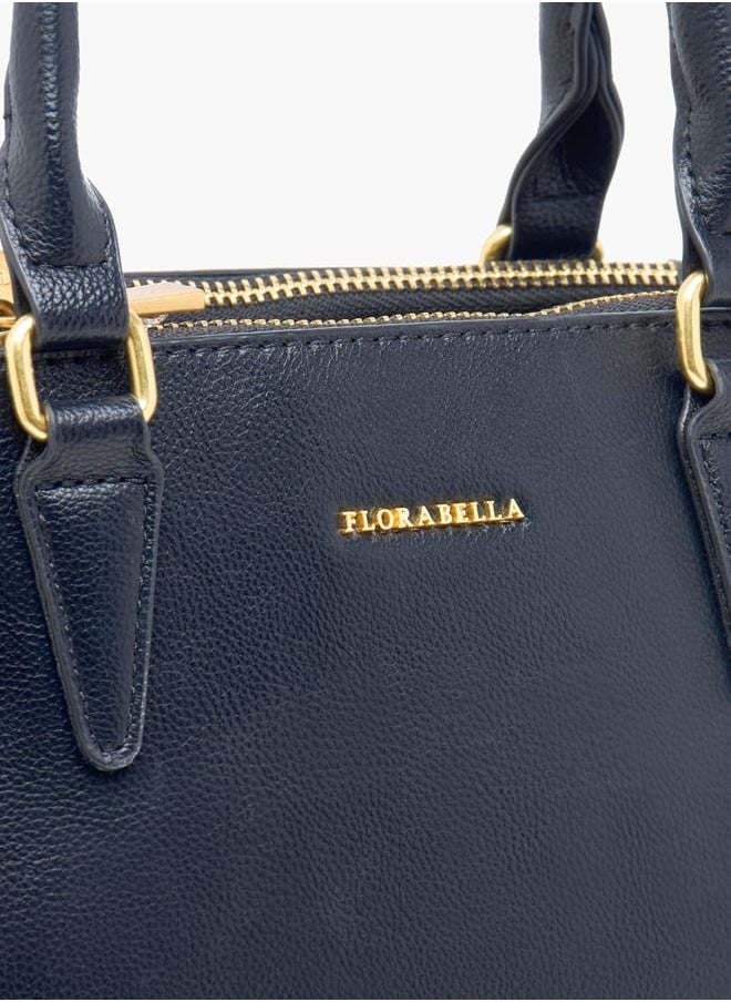 Flora Bella By Shoexpress - Women Logo Detail Tote Bag with Handles and Zip Closure - Image 1
