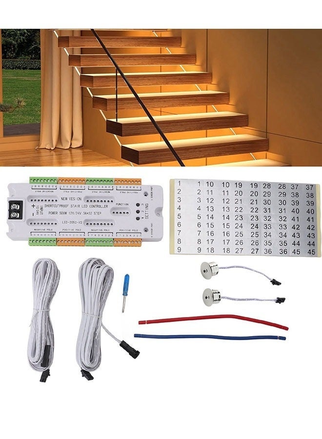 Bukela Motion Sensor LED Stair Light Controller Intelligent Automatic Cascaded Staircase Ladder Step Light Controller for Stairway Light - Image 1