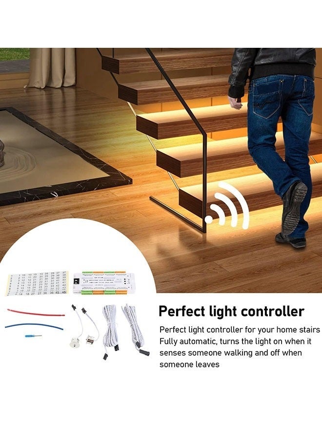 Bukela Motion Sensor LED Stair Light Controller Intelligent Automatic Cascaded Staircase Ladder Step Light Controller for Stairway Light - Image 2