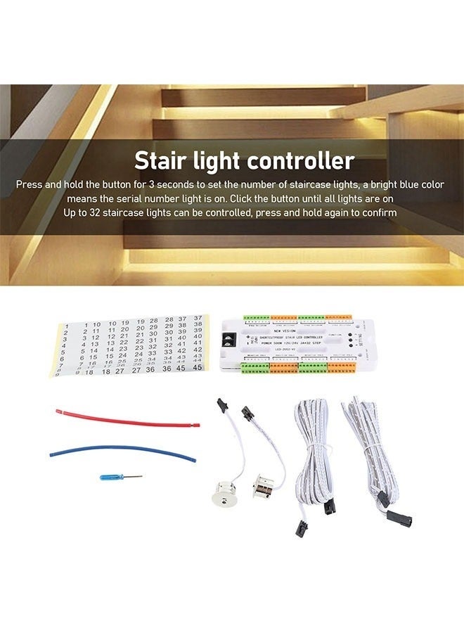 Bukela Motion Sensor LED Stair Light Controller Intelligent Automatic Cascaded Staircase Ladder Step Light Controller for Stairway Light - Image 3