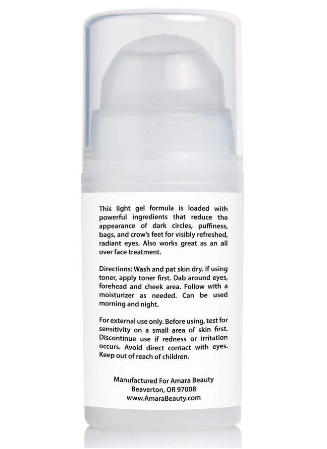 Amara Beauty - Amara Beauty Eye Cream Gel for Dark Circles and Puffiness with Peptides & Hyaluronic Acid, 0.5 fl. oz. - Image 1