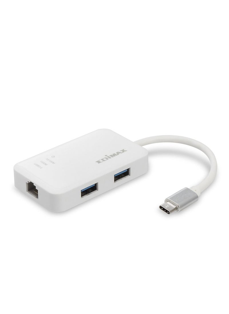 Edimax - USB-C to 3-Port USB 3.0 Gigabit Ethernet Hub - Image 1