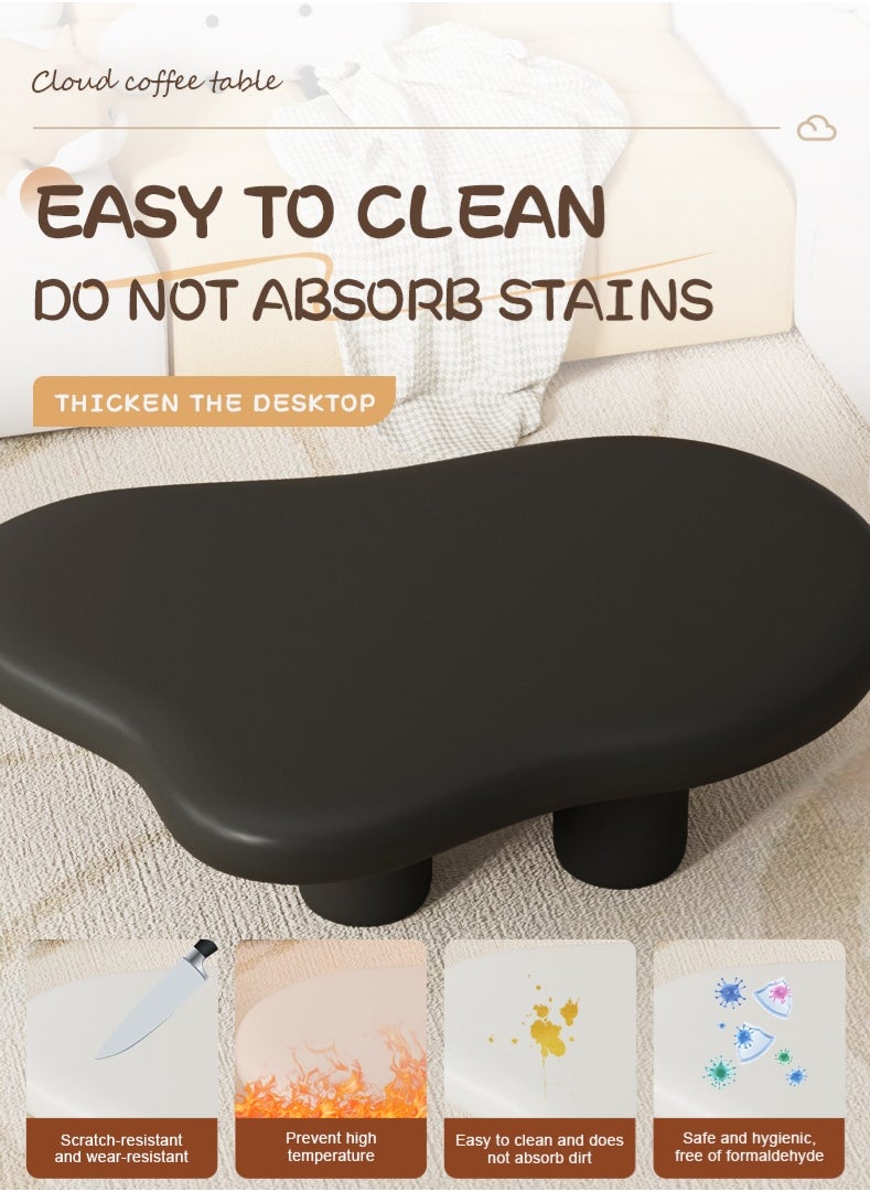 Generic Modern Design Side Table Living Room Home Furniture Nordic Style Irregular Shape Coffee Table in Cloud shape Simple Small Household Shaped Table Tea Table for Living Room Balcony Garden, Living Room Table Bed Room  - Image 5