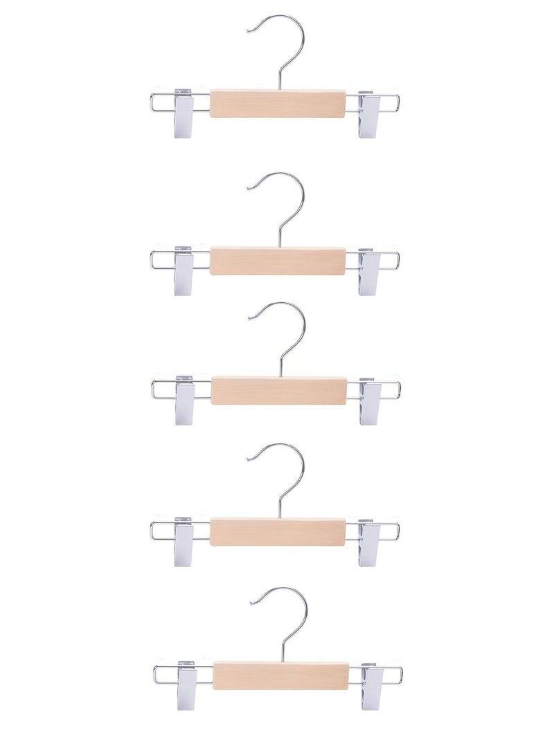 5Pcs Solid Wooden Pants Skirts Hangers  - Image 1