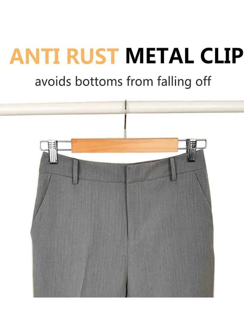 5Pcs Solid Wooden Pants Skirts Hangers  - Image 4