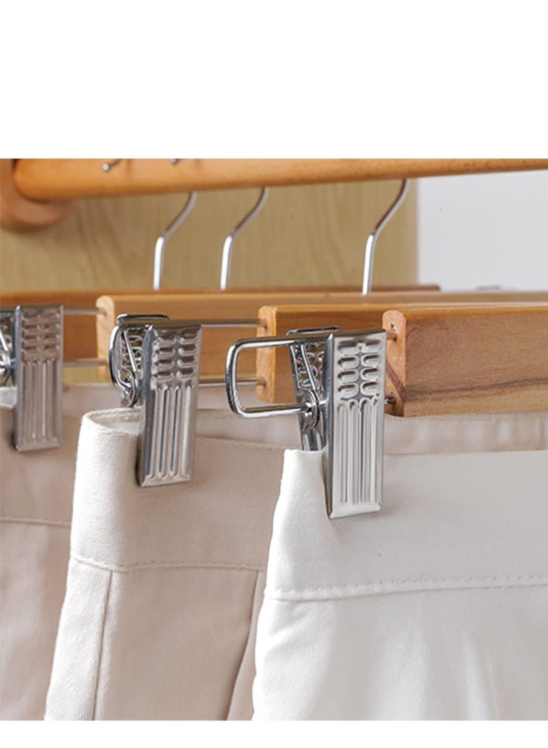 5Pcs Solid Wooden Pants Skirts Hangers  - Image 5