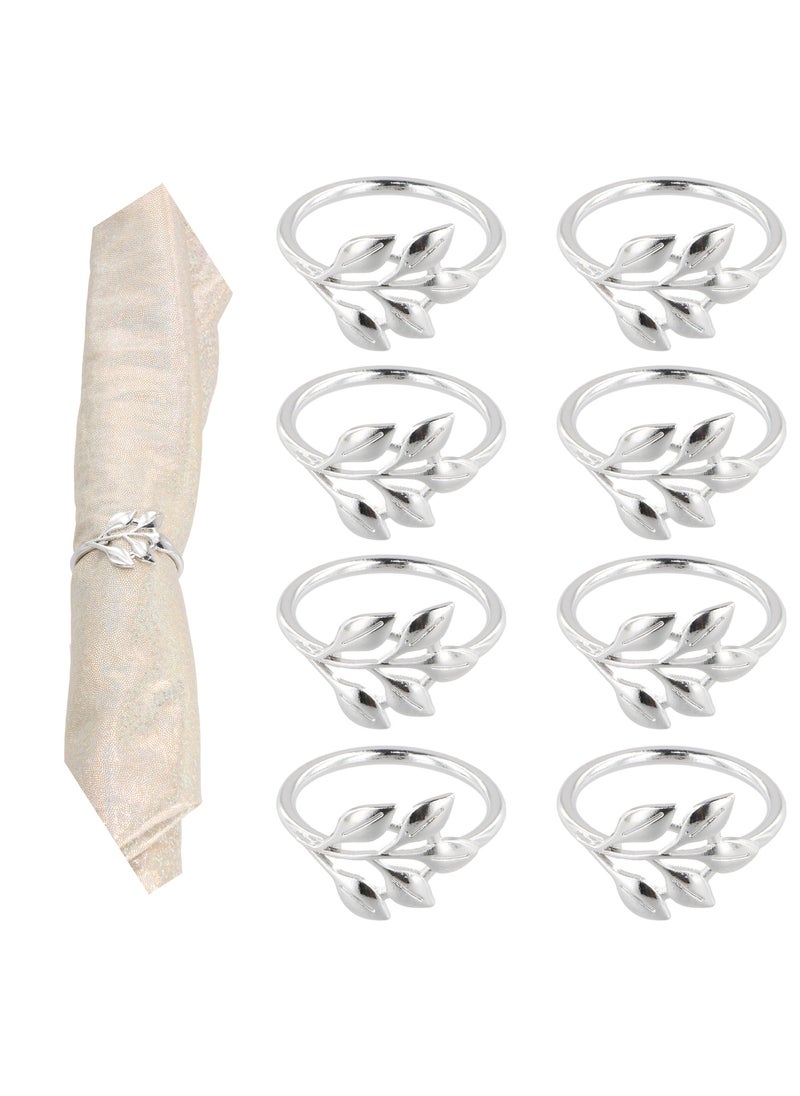 Generic Napkin Rings 8-Pack, Elegant Metal Napkin Holders for Table Decorations, Weddings, Parties, and Dinners  - Image 1