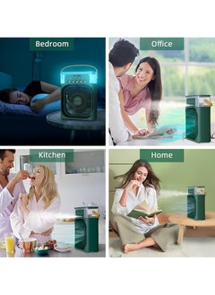 Fearlex Rechargeable and Portable Mini Air Conditioner | Air Cooler with 700ml Water Tank | USB Cooler with 3 Wind, 5 Mist Vents, 7 Night Light and 1-3H Timer mode | Cooling Fan with 1200 mAh battery  - Image 5