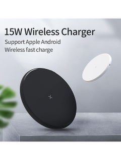 Generic Ultra Slim Qi-Certified Fast Wireless Charger Pad for iPhone 13/12/11 Series/X, XR Series 8/SE Series (7.5W) Samsung Galaxy S6-22 Note 7-20 (10W)  - Image 4