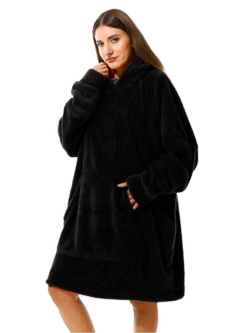 Project Z Wearable Blanket Hoodie, Giant and Ultra-Warm | Super Soft Fluffy Fleece Sweatshirt for Unisex (Men & Women) | One Size (Oversize) Fits 60-140 kg with Pocket. - Image 1
