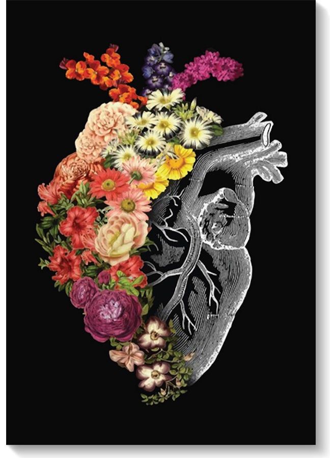 RYN Heart And Flowers Wall Art Multicolour 40x60cm - Image 2
