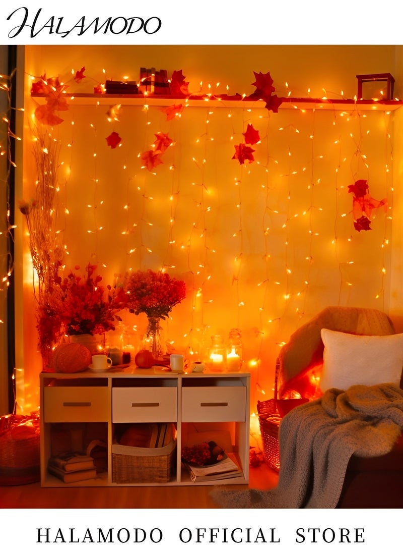 HALAMODO 100 LED String Lights with 8 Modes 33ft Waterproof Plug in Twinkle Lights Yellow String Light Clear Wire Indoor Outdoor Decor for Holiday & Wedding & Party & Birthday  - Image 3