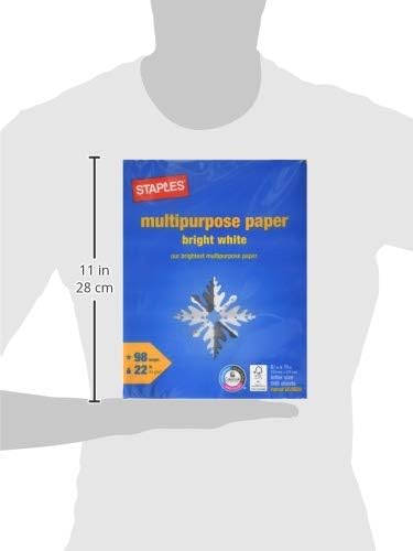 Staples Multipurpose Paper 8 12 x 11 Bright White Ream - Image 2
