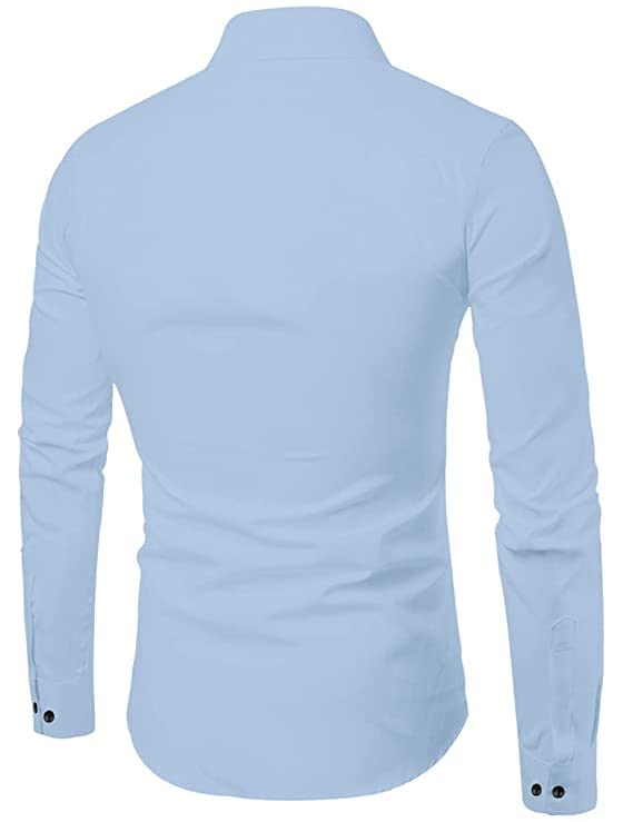 Bellstone Men's Solid Lustre Cotton Regular Fit Full Sleeve Collared Neck Casual Shirt for Men Stylish Latest | Lightweight Breathable Fabric |Stylish Solid Shirt for Office & Everyday Wear - Image 2