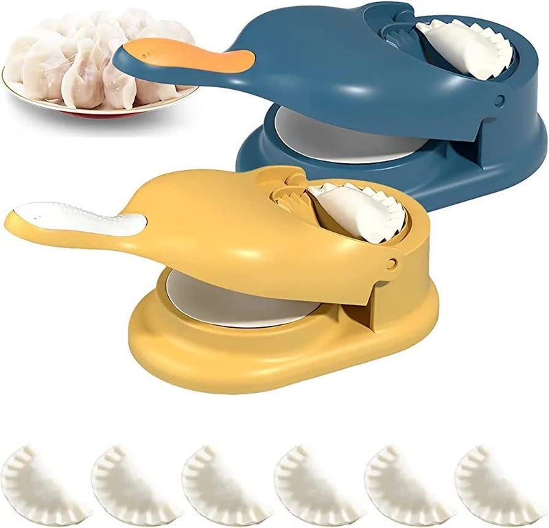Retailio 2 in 1 Dumpling Maker Ghughra Momos Maker Machine Dumpling Skin Press Mould for Gujiya Ghughra Momos MakingDumpling Maker Mould Machine Kitchen Dumpling Making Tool with Dumpling Puri Maker - Image 1