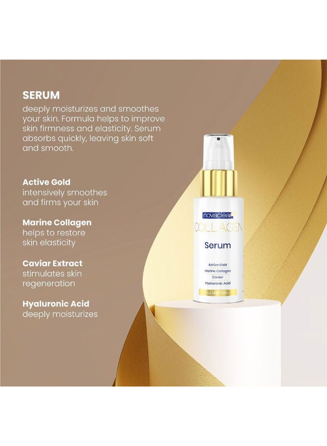 novaclear سيروم الوجه المضاد للشيخوخة ورفع الوجه بالكولاجين لجميع أنواع البشرة - Image 3