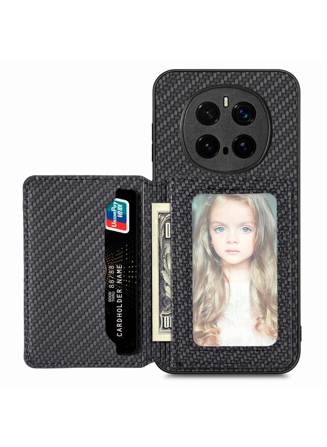 S-TOP Case For Honor Magic7 Pro Carbon Fiber Magnetic Card Bag Phone Case - Image 2