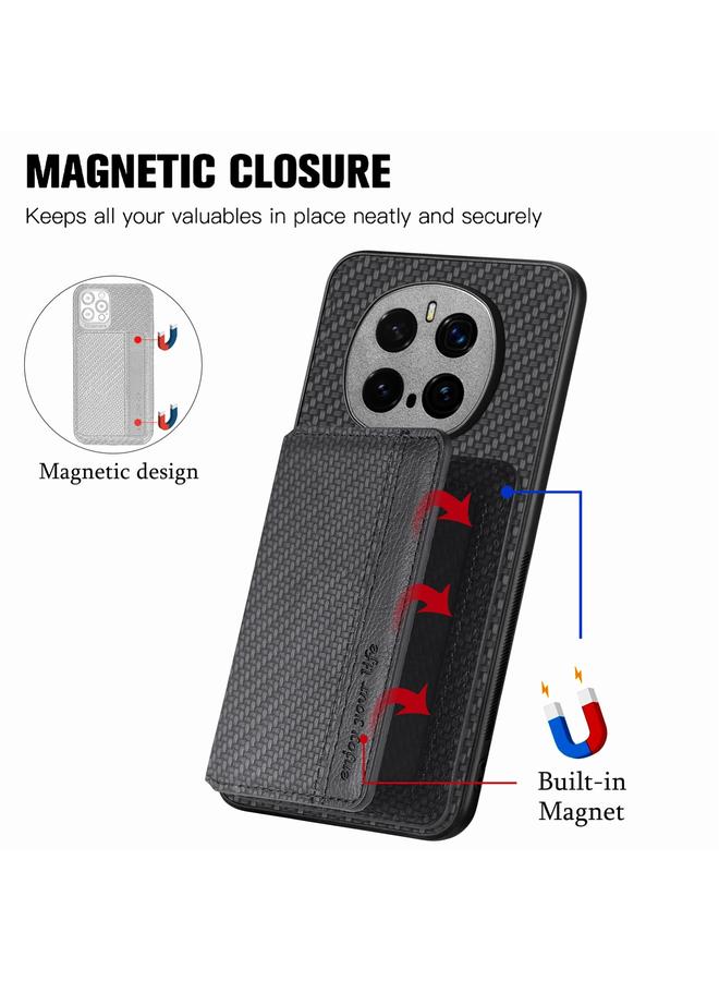 S-TOP Case For Honor Magic7 Pro Carbon Fiber Magnetic Card Bag Phone Case - Image 3