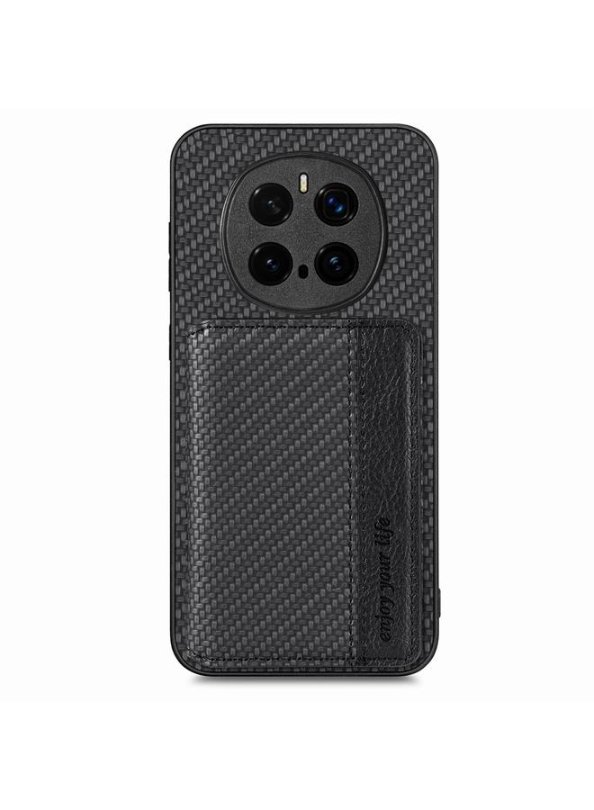 S-TOP Case For Honor Magic7 Pro Carbon Fiber Magnetic Card Bag Phone Case - Image 1