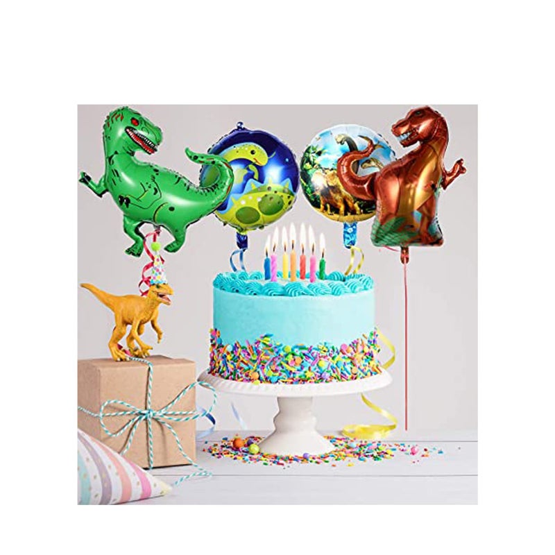 SOLARAE 8 Pieces Balloon Dinosaurs Dinosaur Foil Balloons Aluminum Mylar Helium Balloons for Weddings Birthday Graduation Party Bridal Shower Jungle Style Party Decorations - Image 3