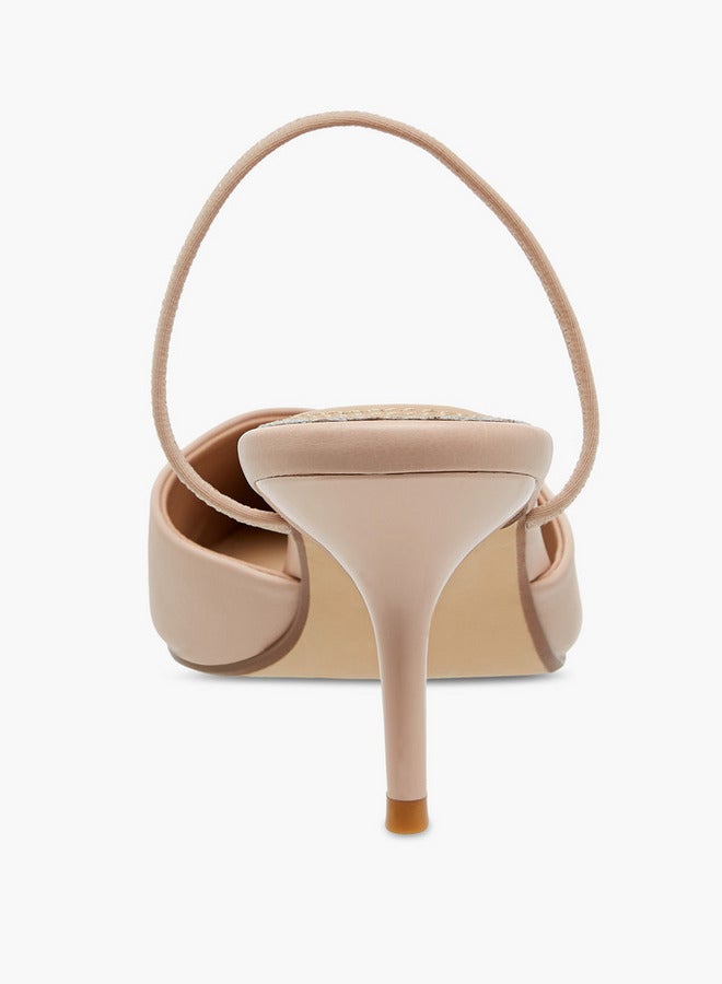 Paprika Pointed Toe Slip-On Shoes with Stiletto Heels - Image 5