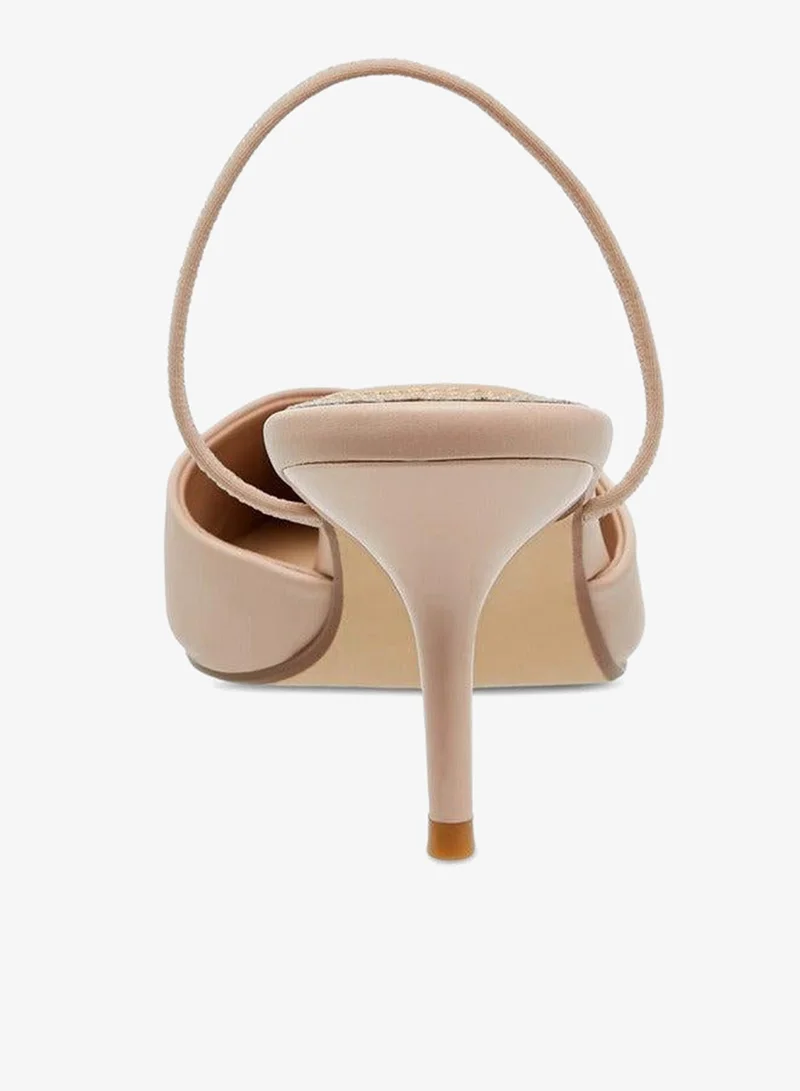 Paprika BLUSH Pointed Toe Slip-On Shoes with Stiletto Heels for Women | Best Price UAE