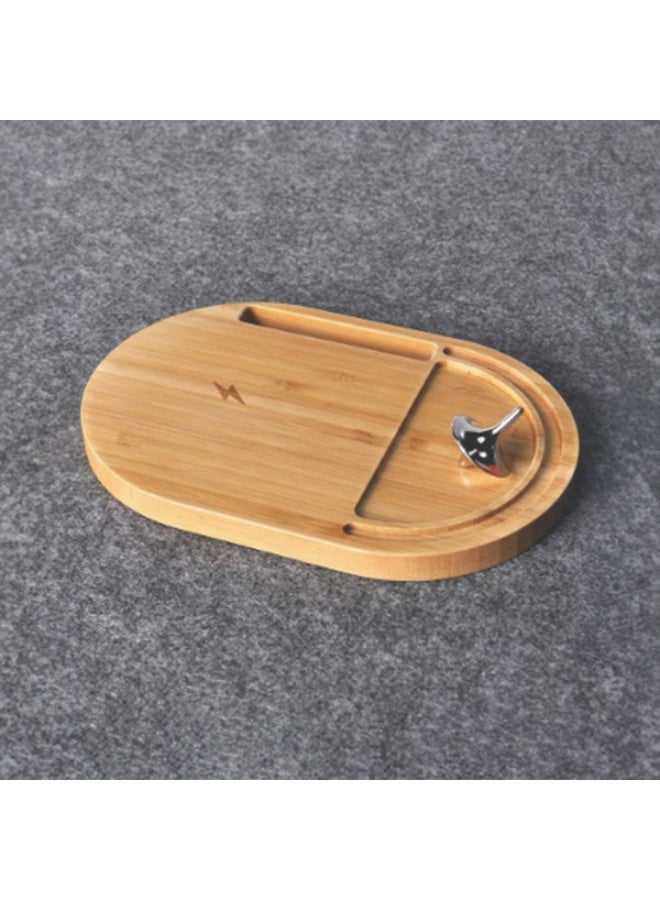 IDesign ANTI-STRESS WIRELESS – Bamboo Wireless Desktop Spinner with 15W Charging Capability - Image 2