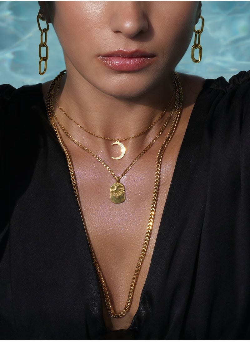 Clé de Lune Thick Bulky Layering Chain Necklace  - Image 3