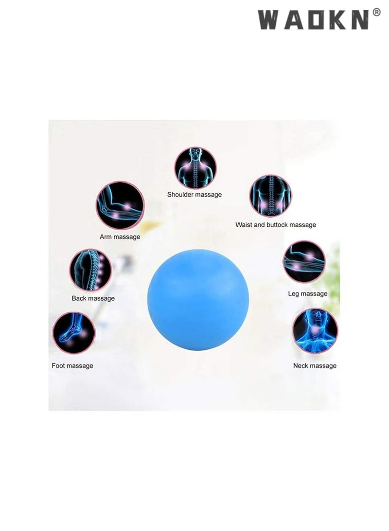WAOKN Silicone Massage Ball to Relax Muscles,Massage Lacrosse Balls for Sore Muscles, Shoulders, Neck, Back, Foot, Body, Deep Tissue, 6.3CM Fitness Yoga Ball,Single Ball Hockey,Yoga and Myofascial Release - Image 3