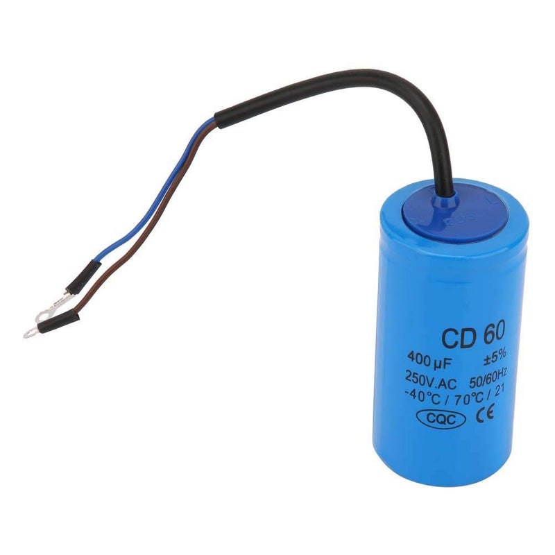 Wal front CD60 Run Capacitor with Wire 250V AC 400uF 50/60Hz for Motor Start Motor Air Compressor - Image 3