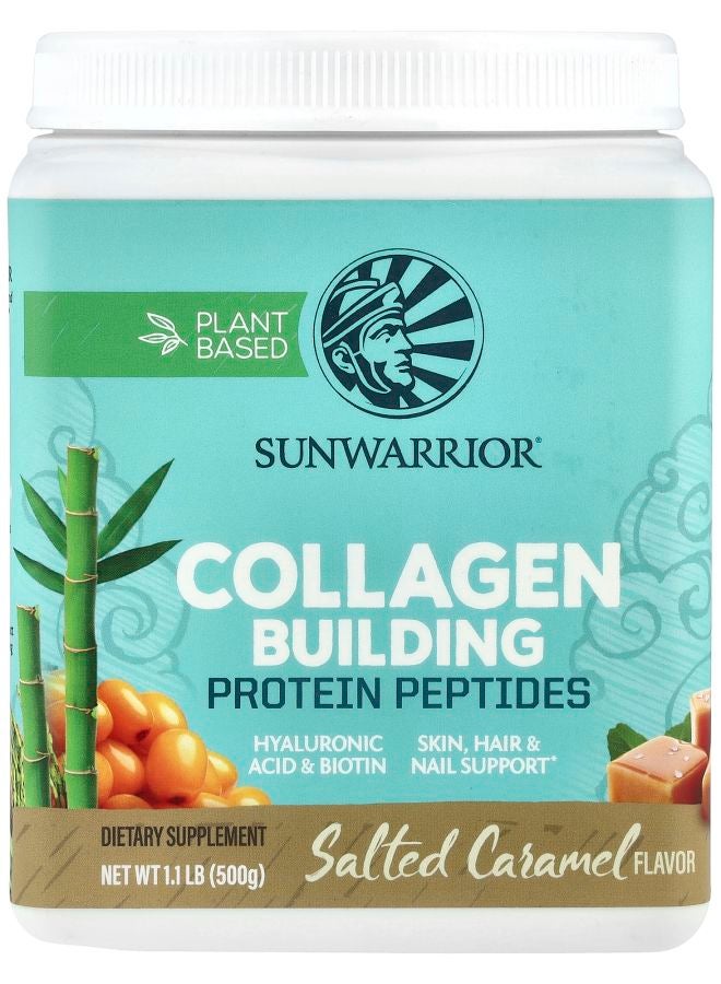 Sunwarrior Collagen Building Protein Peptides Salted Caramel 1.1 lb (500 g) - Image 1