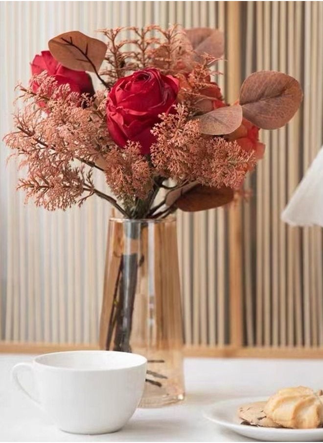 Kutis - 1-Bundle Artificial  Bouquet Imitation Flower Suitable for Home Decoration and Wedding/ Party Decoration Multicolour 22x34 Centimeter - Image 1