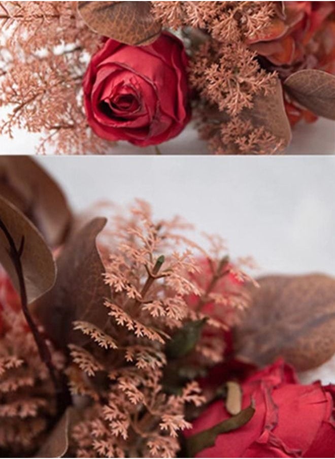 Kutis - 1-Bundle Artificial  Bouquet Imitation Flower Suitable for Home Decoration and Wedding/ Party Decoration Multicolour 22x34 Centimeter - Image 1