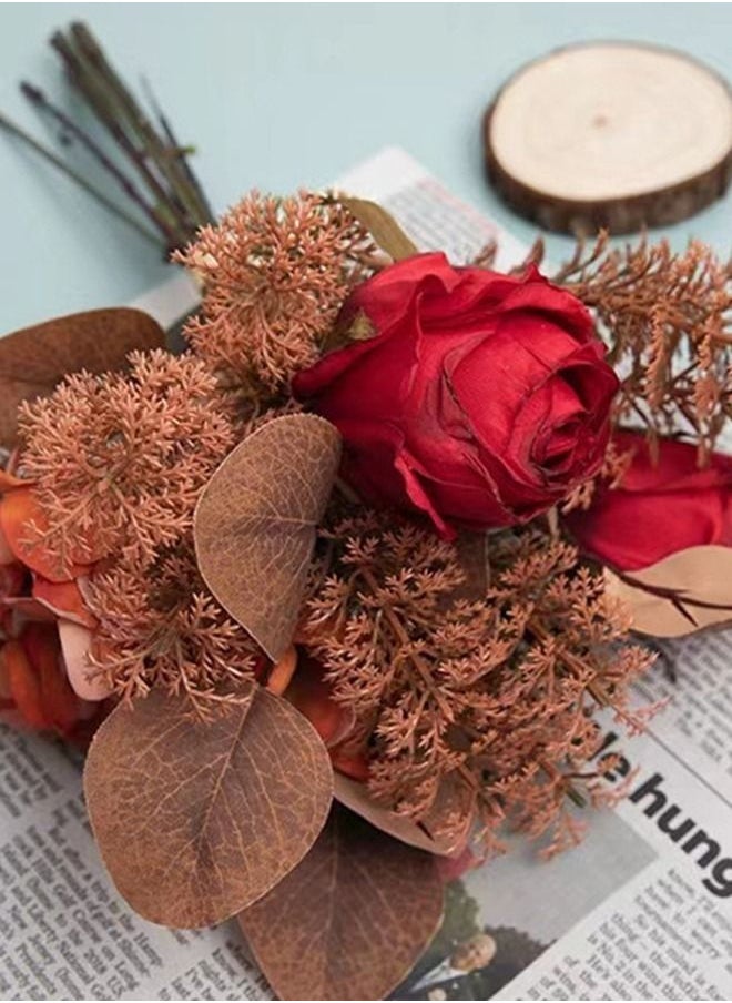 Kutis - 1-Bundle Artificial  Bouquet Imitation Flower Suitable for Home Decoration and Wedding/ Party Decoration Multicolour 22x34 Centimeter - Image 1