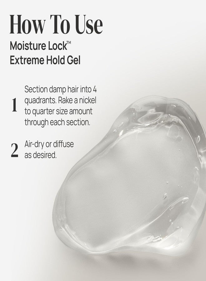 Ouidad Moisture Lock Extreme Hold Hair Gel - 11 oz, Maximum Hold Hair Gel for Women & Men, Infused with Aloe, Flaxseed Oil & Black Castor Seed Oil, Hydrating Non-Flaky Formula, All Curl Types - Image 4