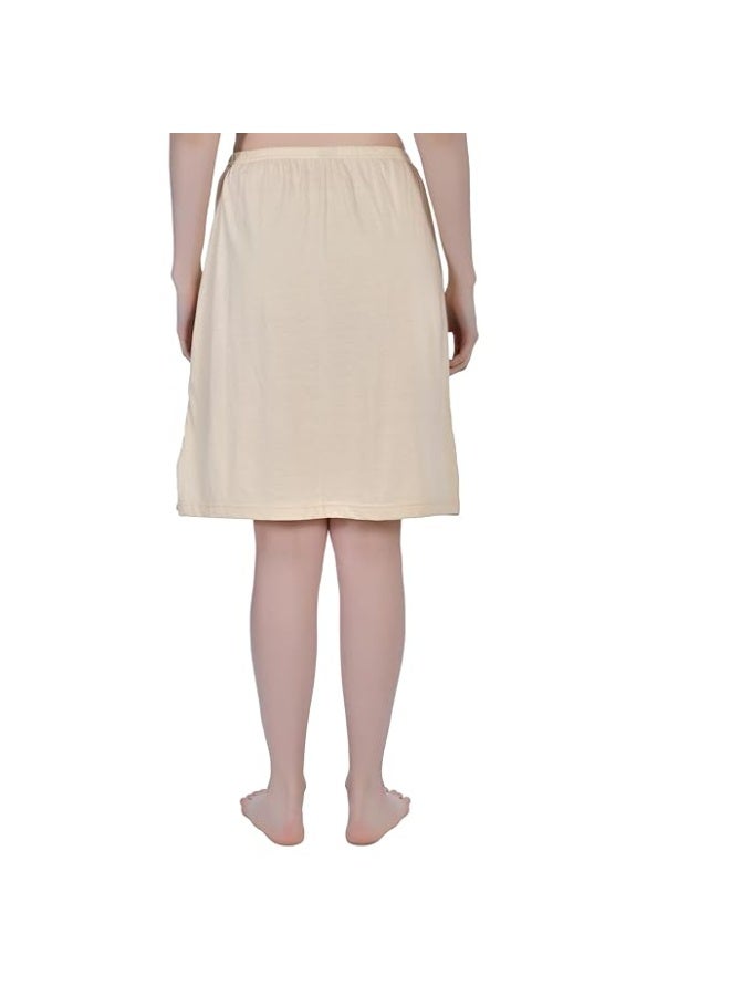 Aimly Women's Cotton Knee Length Skirt - Beige (Pack of 1) - Image 5