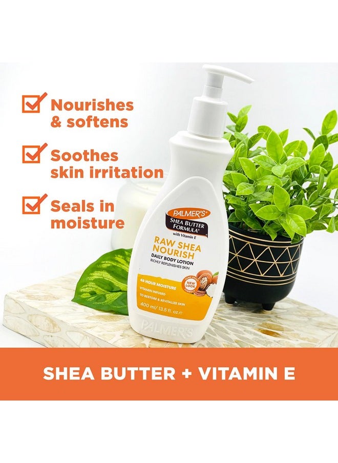 PALMER'S - Raw Shea Daily Body Lotion Soothes Skin Irritation And Sensitive Skin 400Ml (Pack Of 2) - Image 1