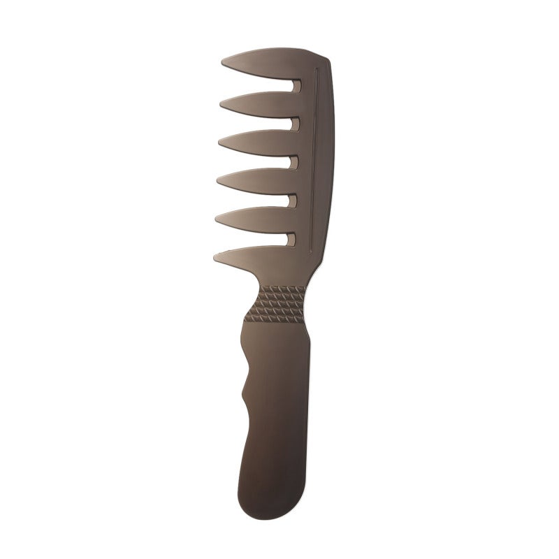Detangling Comb: Black ABS Plastic, Anti-Static Heat-Resistant - Wide Teeth Hair Styling Tool for Thick Curly Hair, Salon Home Use - Image 1