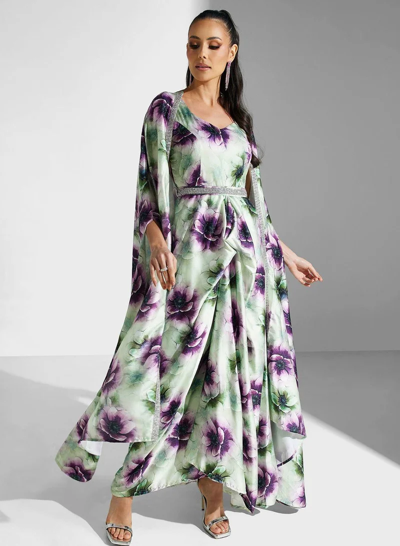 جولدن ابل Floral Print 2Pcs Dress