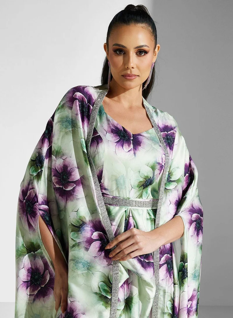 جولدن ابل Floral Print 2Pcs Dress