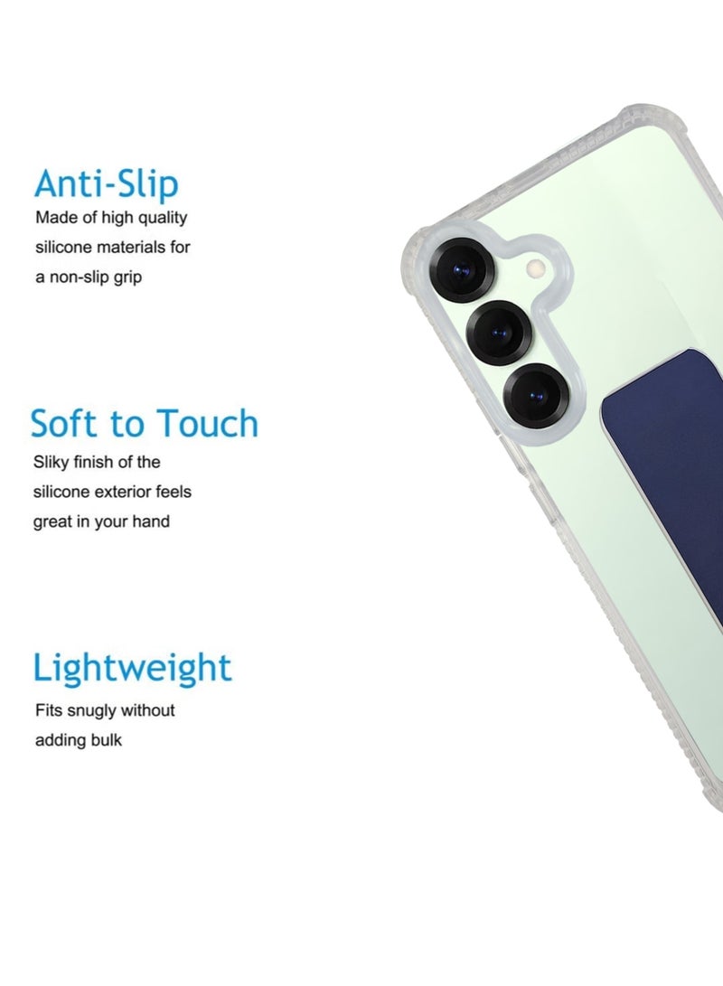 Waldic حافظة سامسونج جالاكسي S25 | مصممة لسامسونج جالاكسي S25 | حافة هوائية رقيقة من TPU لامتصاص الصدمات، غلاف مطاطي ناعم من السيليكون يناسب سامسونج جالاكسي S25 | أزرق داكن - Image 2