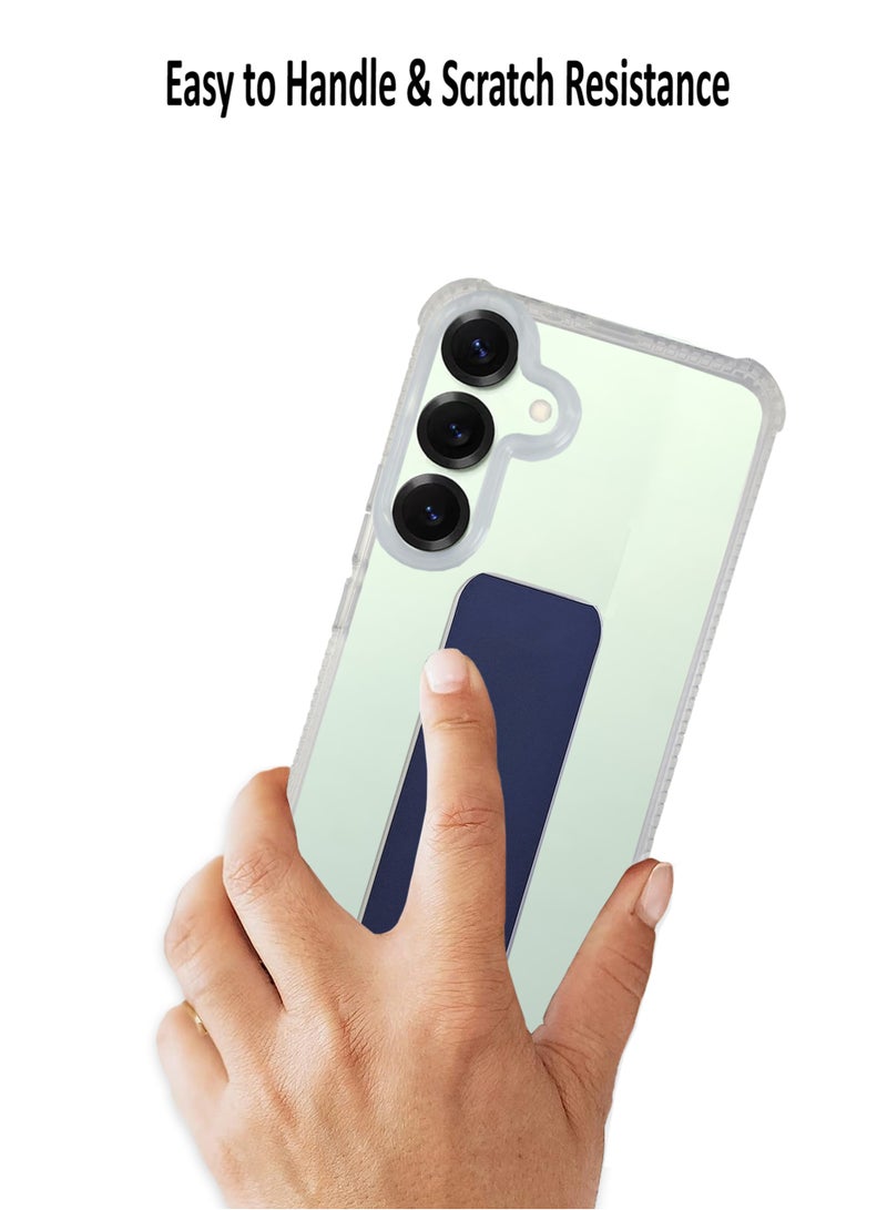 Waldic حافظة سامسونج جالاكسي S25 | مصممة لسامسونج جالاكسي S25 | حافة هوائية رقيقة من TPU لامتصاص الصدمات، غلاف مطاطي ناعم من السيليكون يناسب سامسونج جالاكسي S25 | أزرق داكن - Image 3