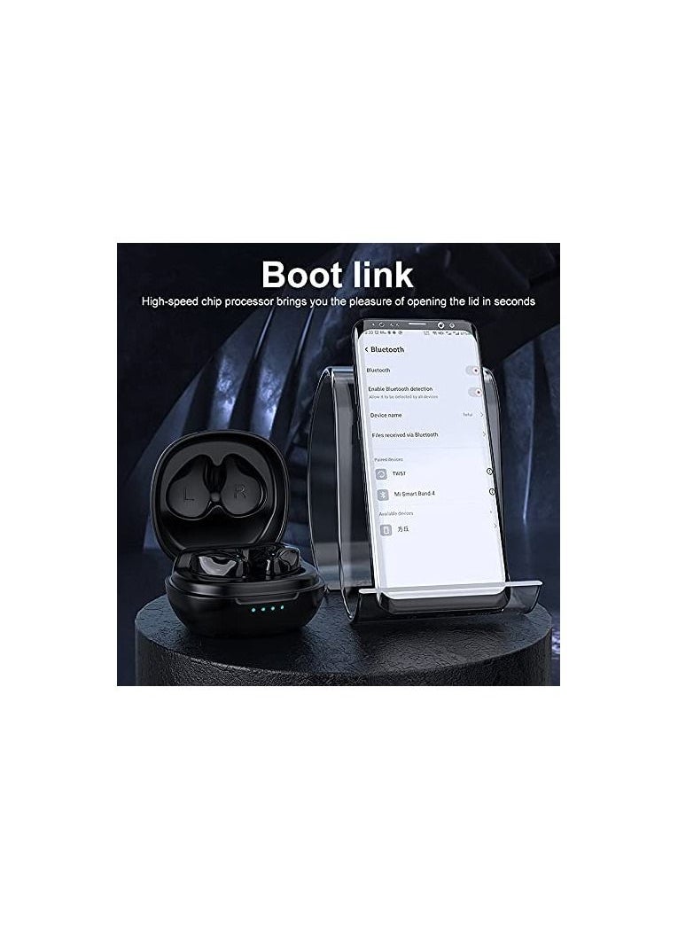 Jellico - Tws7 Bluetooth Truly Wireless In Ear Earbuds With Mic Upto 12 Hours Playback, Lightweight With Stereo Calling Feature (Black) - Image 1