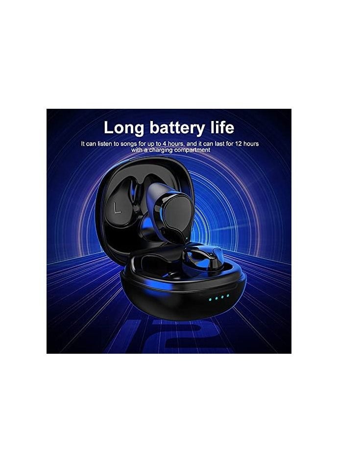 Jellico - Tws7 Bluetooth Truly Wireless In Ear Earbuds With Mic Upto 12 Hours Playback, Lightweight With Stereo Calling Feature (Black) - Image 1