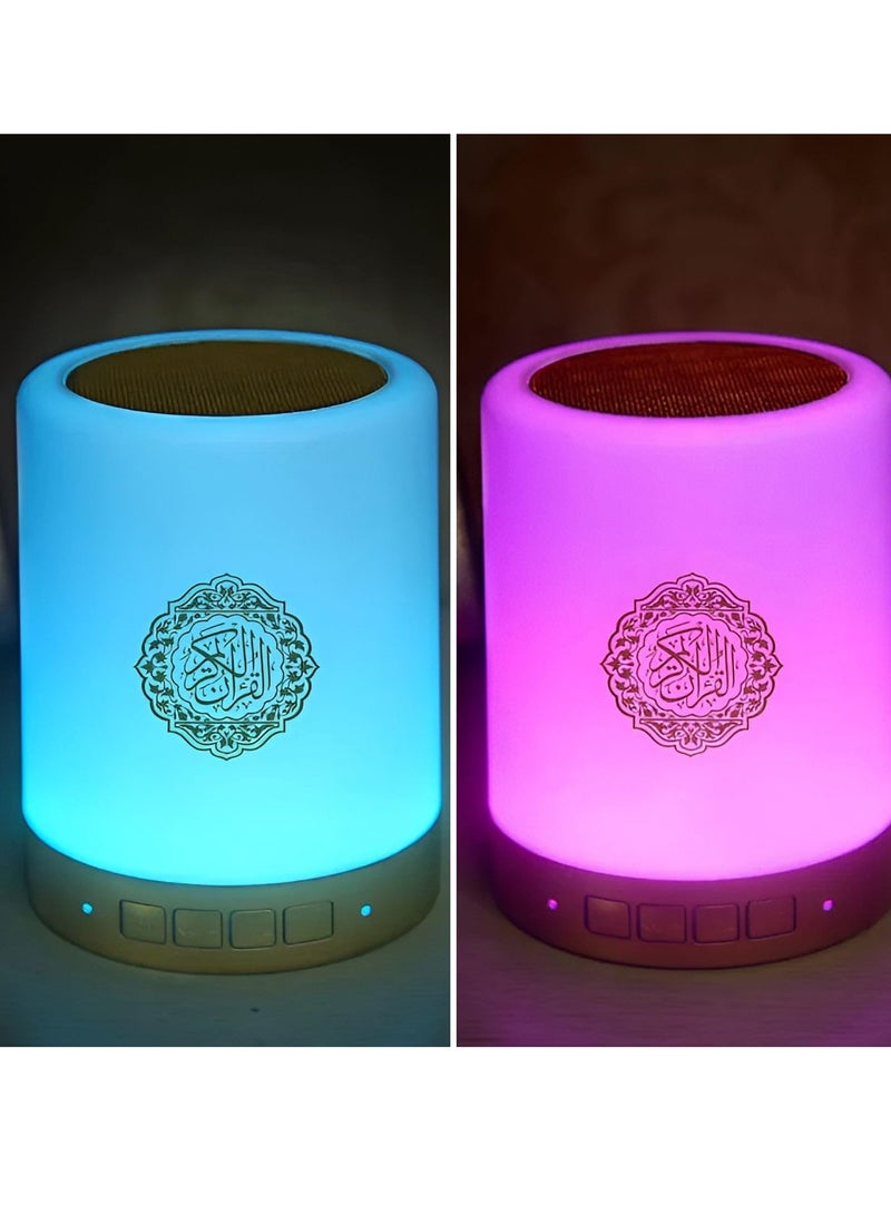ELTRAZONE "Quran Speaker SQ-112: Bluetooth Speaker with Smart Touch LED Lamp, MP3/FM, 8GB TF Card, 18 Translations, and Remote Control" - Image 4