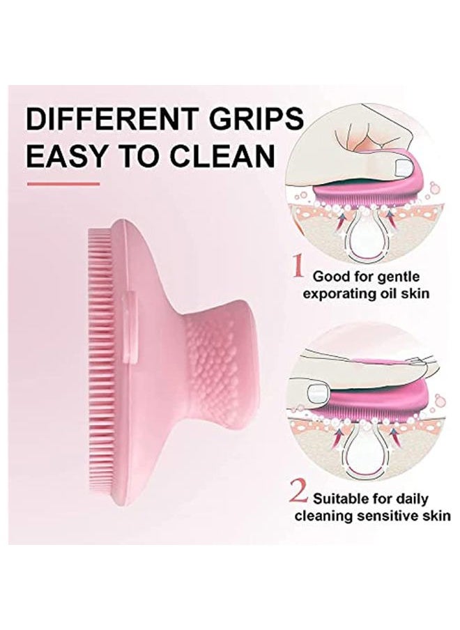 PeaMirmy Mini Silicone Face Scrubber Exfoliator Brush, Manual Facial Cleansing Brush Pad Soft Face Cleanser for Exfoliating and Massage Pore for All Skin Types (White-pcs)  - Image 3