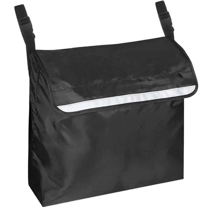 EHERDM Wheelchair Bag to Hang on the Back Backrest Hanging Pouch with Reflective Strip Large Capacity Stroller Tote for Outdoor Electric Wheel Chair Backpack Accessories Wheelchair - Image 2